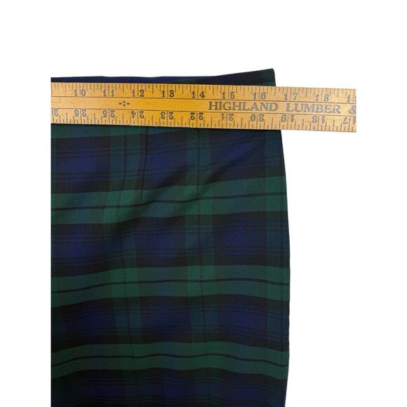 Chaps Ankle Pants Womens 12 Blackwatch Plaid Elastic Waist Side Zip Holiday - Picture 6 of 8